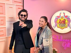 Bhuvan Bam Instagram - My Next Episode with @bhuvan.bam22 #DesiVibeswithShehnaazGill

Outfit: @svacouture
Jewellery: @misho_designs
Stylist: @junni.khyriem
Team: @_ishitachandan_
Mua: @shuraakhan
Hair: @cheemabaljit2 
Location: @merakiistudioz 
📸: @akshay_navlakhe