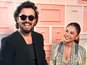 Bhuvan Bam Instagram - My Next Episode with @bhuvan.bam22 #DesiVibeswithShehnaazGill

Outfit: @svacouture
Jewellery: @misho_designs
Stylist: @junni.khyriem
Team: @_ishitachandan_
Mua: @shuraakhan
Hair: @cheemabaljit2 
Location: @merakiistudioz 
📸: @akshay_navlakhe
