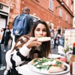 Chetna Pande Instagram - And dat how you eat an Italian pizza 🍕 🤤🤫( A beautiful day in Rome) #justbeingmyself #travelwithchetna #chetnainRome #travel #life #travelphotography #ttavelgram #wonderlust #italy🇮🇹 #italy2023 Rome, Italy