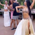 Dalljiet Kaur Instagram - I was told to be fearful of a lot of things, but I won’t be fearful of expressing happiness. Sing along. Dance along. Be happy.🧿♥️ . #motherbride #fathergroom #dalniktake2 . . . Beautiful location @ohlalagoa Goa, India