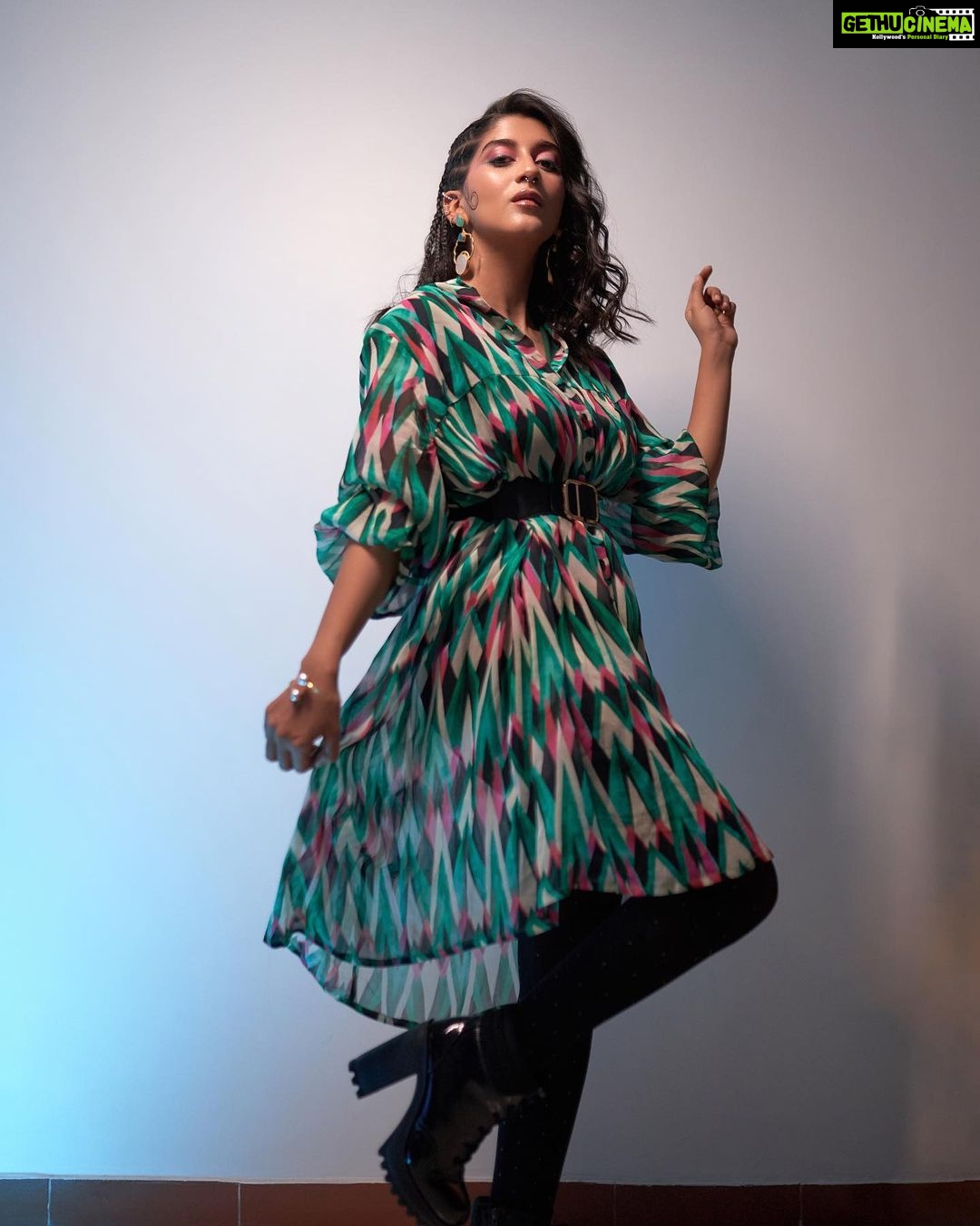 Deeksha Joshi Instagram - A punk head from the upside down world ๐พ Styled by @styleitwithniki Assisted by @ishhuu_26 Outfit @maroonbytaruna Accessories @flairthestudio Makeup @theglitterboxbyshreyapatel Hair @_hair.by.freya_ PC @badal_patel52