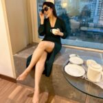 Deepika Singh Instagram - Recharging my spirit with a cup of tea ☕️😎🖤 . #clickby @jeevitaoberoi ❤️ #goodmorning #love #deepikasingh #tea #time
