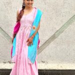 Devoleena Bhattacharjee Instagram - Gulaboooo….🥰 . . Outfit - @aachho @dinky_nirh #festivevibes #bhaidooj #dilseindian #lovefestivals