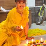 Devoleena Bhattacharjee Instagram - Happiness is in the air.. Happy Diwali once again. ❤️ . . Styled by: @shikshabhansali_ Outfit: @nitikakanodiagupta #deepavali #diwali #2021
