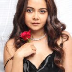 Devoleena Bhattacharjee Instagram - Everywoman needs a black dress and a 🌹. . . . Styled by @anamikajain__ Outfit by @howwhenwearclothing Hair & Makeup by @talesofshadows Photography by @sahil.shivani_