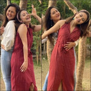 Devoleena Bhattacharjee Instagram - The kindest heart ... A diamond. Forever and always .❤️❤️ #Devoshami forever ❤️. Both piece and peace of my heart . @imrashamidesai love you 😘 HAPPY BIRTHDAY RASHAMI ❤️❤️❤️❤️❤️❤️