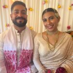 Devoleena Bhattacharjee Instagram - Lots of love & blessings to both of you. @dhritiman_b. Happy Married Life Ahead. 🥰❤️🤗🧿. #forevertogether #newlymarried #cousin Bangalore, India