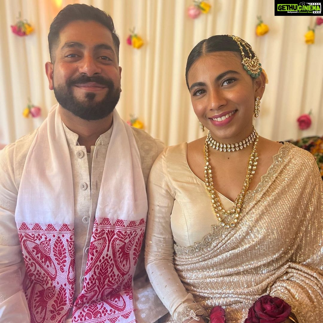 Devoleena Bhattacharjee Instagram - Lots of love & blessings to both of you. @dhritiman_b. Happy Married Life Ahead. 🥰❤️🤗🧿. #forevertogether #newlymarried #cousin Bangalore, India