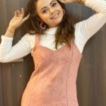 Devoleena Bhattacharjee Instagram - 🌸 . . Suede dress by @paradizehouse Top by @tees_nd_more