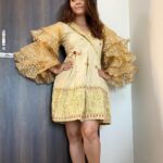 Devoleena Bhattacharjee Instagram - The perfect blend of my barbie fantasy with Assam eri silk. Wearing @harsha_fashion_studio ❤️ #devoleenabhattacharjee #devoleena #erisilk #ethnic