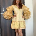 Devoleena Bhattacharjee Instagram - The perfect blend of my barbie fantasy with Assam eri silk. Wearing @harsha_fashion_studio ❤️ #devoleenabhattacharjee #devoleena #erisilk #ethnic