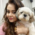 Devoleena Bhattacharjee Instagram – Happy birthday 🎈🎉🎉🎉 momma’s girl @angel_bhattacharjee ❤️❤️❤️❤️

#devoleena #devoleenabhattcharjee #omggirl #devosquad #devoleenaistheboss 
#bbqueendevoleena #angel #angeleena #pet #petsofinstagram #doglove #angelbhattacharjee #dogbirthday #happybirthday