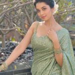 Digangana Suryavanshi Instagram - @anusoru click 😘 Saree :- @kmundhe4442 Stylist :- @kmundhe4442 Hair :- @amuthevar and team Earrings by @rubansaccessories X @rimadidthat