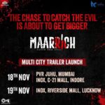 Dipannita Sharma Instagram - Maarrich ki nagri mein aapka swaagat hai! Get ready to #CatchTheEvil as we are coming to your city for the trailer launch of Maarrich. ##HatmanIsMaarrich #MaarrichTrailer out tomorrow. #Maarrich in cinemas on 9th December, 2022. @tusshark89 @naseeruddin49 @tussharentertainmenthouse @nh_studioz @dhruvlather #NarendraHirawat @shreyanshirawat #GirishJohar @priyankvjain @amaal_mallik @vishalmishraofficial @tips @kumartaurani @praveenkaushal08 @anitahassanandani @rahuldevofficial @dipannitasharma @iamseeratkapoor @aakashdahiya002 @chelshagosai @manvirr_