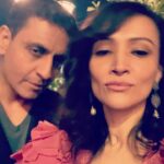 Dipannita Sharma Instagram - 💕💃🏻 @dilsheratwal @shikha._pandit Dull rose long jacket top : @geishadesigns Styled by : @jignasa_ #wedding #sangeet #winters