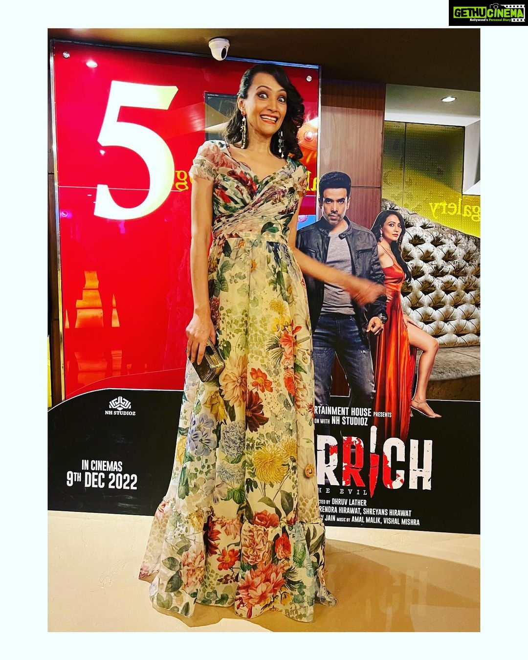 Dipannita Sharma Instagram - ♥️ In a long printed outfit by @geishadesigns , earrings by @elysianoworld , styled by @jignasa_ HMU by @anand.8282 for the trailer launch of #Maarich releasing on the 9th of December . More from the event coming up ! #appreciationpost #thankyouteam #fulllengths