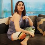 Disha Parmar Instagram - Serial Chiller! 🍭 Outfit @wendellrodricks @wendellrodrodrickslabel Earring : @blingthingstore Styling @stylebysaachivj Team @sanzimehta777