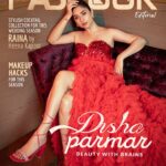 Disha Parmar Instagram - BOOM 💥🔥 On the cover of @fablookmagazine Co founder @ankkit.chadha2222 Styled by @milliarora7777 Wearing @raina_by_heenakapoor Jewels @sonisapphire Mua @dishisanghvii Hair @sunny_hairr Heels @pabishfootwears Shot by @tanmaymainkarstudio Location @maximusstudiomumbai