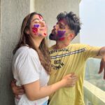 Disha Parmar Instagram – Happy Holi from Me and my baby and my family to you , your babies and your family ❤️❤️🥳🥳