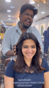 Divya Pillai Instagram - #sajithandsujith #sajithandsujithcelebritystylist #haircut #hair #hairstyles #hairmakeover #hairtutorial #hairtransformation #hairfashion