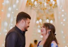 Divya Uruduga Instagram - Happy two💃🕺🏻!! ♾♥️ @aravind_kp ✨ 📸: @weddingtalesbypreetham 💛🖤 #divyauruduga #divyau #du #D #uruduga #DU #DUvians #thirthahalli #d #shivamoga #kpdu #arviya #arviyans #arya #preetiirali #live #love #laugh #peace #positivity #🧿