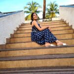 Eisha Singh Instagram - There is something magical about waves crashing in the sand, the sun shining bright with teases of wind blowing between palm trees on summer days. 💕🏝 . . . Wearing this gorgeous halter dress by @kairabynikita 💙