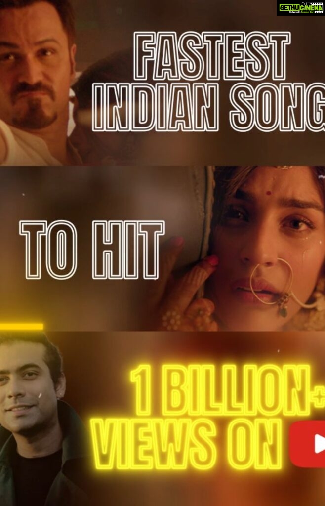 Emraan Hashmi Instagram - Your unending love is making us go 😍! Thank you for all the love & for making #LutGaye the fastest Indian song to hit 1 Billion views on YouTube. ♥ Tune in now! #LoveYouToDeath #tseries @tseries.official #BhushanKumar @therealemraan @jubin_nautiyal @manojmuntashir @realyukti