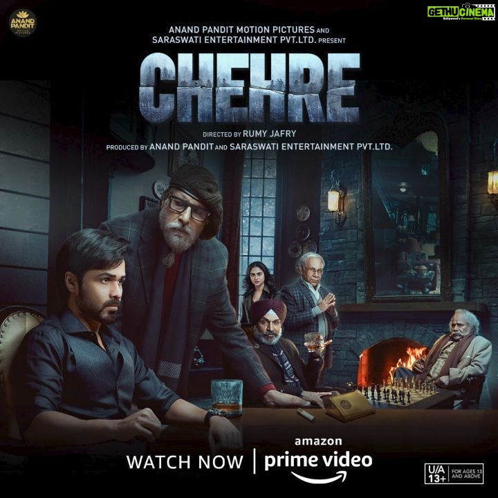 Emraan Hashmi Instagram - The biggest thriller of the year is now premiering on @primevideoin! Are you ready to #FaceTheGame? Watch #ChehreOnPrime now. @amitabhbachchan @anandpandit @jafryrumy @annukapoor @rhea_chakraborty @krystledsouza @siddhanthkapoor @raghubir_y #DhritimanChatterjee #SaraswatiFilms @anandpanditmotionpictures @kumarmangatpathak @sonytvofficial @zeemusiccompany