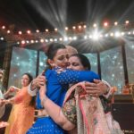 Esha Kansara Instagram - A whirlwind of emotions as the people who were closest to us, danced with us & for us😍❤️🥳💙💙💙#sidkiesha Oh, and yes, I wore pink sneakers for my sangeet 😋🥳 #comfort>style Photography @karmaproduction_india Choreography @beatpethumka @neelimasharma99 Sangeet by @bhumikshahlive Hosted by @ojasrawal Tech powered by @ledsolutions_ahmedabad @vivekghodadesigns Outfit @papadontpreachbyshubhika Hair @_hair.by.freya_ Make up @theglitterboxbyshreyapatel Event managed by @anc_events