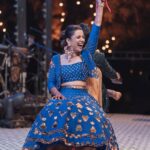 Esha Kansara Instagram - Issa vibe! Our sangeet was filled with nothing but love, life and laughter! 💙💙💙#sidkiesha Oh, and yes, I wore pink sneakers for my sangeet 😋🥳 #comfort>style Photography @karmaproduction_india Choreography @beatpethumka @neelimasharma99 Outfit @papadontpreachbyshubhika Tech powered by @ledsolutions_ahmedabad @vivekghodadesigns Hair @_hair.by.freya_ Make up @theglitterboxbyshreyapatel Event managed by @anc_events