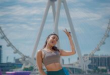 Garima Chaurasia Instagram - Let the sea set you free..🏝️🌊🫶🏻 . . 📸: @nitin_.1610 Edit: @welcomeishu3694 #gimaashi #picoftheday #beach #beachvibes #sea #seaside #sunnyday #Dubai #aquafun #wateradventure #visitDubai #exploreDubai AQUA FUN Waterpark