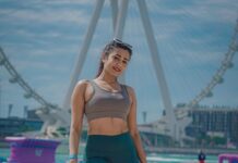 Garima Chaurasia Instagram - Let the sea set you free..🏝️🌊🫶🏻 . . 📸: @nitin_.1610 Edit: @welcomeishu3694 #gimaashi #picoftheday #beach #beachvibes #sea #seaside #sunnyday #Dubai #aquafun #wateradventure #visitDubai #exploreDubai AQUA FUN Waterpark