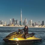 Garima Chaurasia Instagram - Life is just more fun when you're on a jet ski..🤩🌊💛 Loving my 24k gold jetskiii @luxuryjetskidubai @mohammadrihab_ #gimaashi #jetski #luxuryjetskirentals #watersports #dubai #visitdubai #adventure #ride #burjalarab #gimaians Burj Al Arab, Dubai