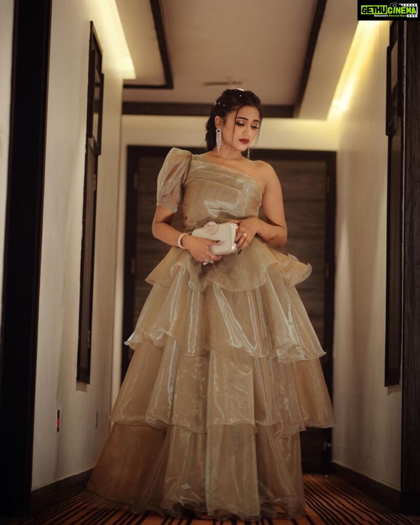 Garima Chaurasia Instagram - Cinderella vibes 🧚🏻‍♀️ . . This beautiful dress from: @navya.marouthu 🫶🏻 📸: @nitin_.1610 🎨: @welcomeishu3694 #gimaashi #gimaians #cinderella #vibes #gown #keeploving Ludhiana, Punjab, India