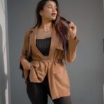 Garima Chaurasia Instagram - One of a kind 🤎 . . Wearing : @a.la.modebyakanksha 📸: @nitin_.1610 #gimaashi #sunshine #sunkissed #sunnyday #gimaians