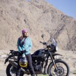 Garima Chaurasia Instagram - I love BIKES 🏁🖤 . . 📸: @nitin_.1610 👕👖🥾: @decathlonsportsindia #gimaashi #leh #ladakh #lehdiaries #trip #vacation #bike #bikelovers #bikeride #himalayan #gimaians Leh Ladakh - The Land of High Passes