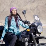 Garima Chaurasia Instagram - I love BIKES 🏁🖤 . . 📸: @nitin_.1610 👕👖🥾: @decathlonsportsindia #gimaashi #leh #ladakh #lehdiaries #trip #vacation #bike #bikelovers #bikeride #himalayan #gimaians Leh Ladakh - The Land of High Passes