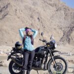 Garima Chaurasia Instagram - I love BIKES 🏁🖤 . . 📸: @nitin_.1610 👕👖🥾: @decathlonsportsindia #gimaashi #leh #ladakh #lehdiaries #trip #vacation #bike #bikelovers #bikeride #himalayan #gimaians Leh Ladakh - The Land of High Passes