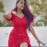 Garima Chaurasia Instagram - Nothing attracts attention like a red dress 💃🏻 . . 📸: @nitin_.1610 #gimaashi #explore #reddress #red #gimaians #picoftheday