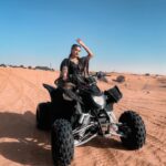 Garima Chaurasia Instagram - RIDE IT LIKE YOU STOLE IT 🏴‍☠️ . Atv ride is fun! 💯 . 📸: @nitin_.1610 edit: @welcomeishu3694 #gimaashi #Atv #atvriding #Dubai #safari #explore #gimaians #ride Desert Safari Dubai