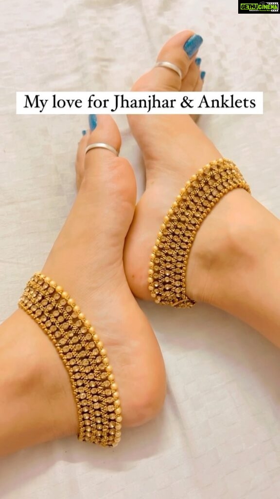 Geet Gambhir Instagram - Here are some of my fav ones 🥰 #jhanjhar #anklets . . . . #ankletcollection #favorite #jhanjhar #anklets #instafashion