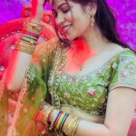 Geet Gambhir Instagram - Guess the number of Colors in my Bangles & lehanga 😛😁🙈 . . . . . . #lehanga #colorful #colors #colorfulbangles #bangles #rajwada #rajwadacollection #rajwadacollection #fashion