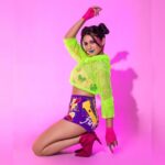 Gulki Joshi Instagram - It's raining colors !! 💚❤️💜🧡💙 Look achieved by:- @suveera.swetesh.stylist #designed #styled #motivated @kanizfatima_123 #hair & #vibes @yeaksharavariyamua @_mickey___17 #makeup #masti @artographybysagar #photography #comfort #confidence Shot at @33rainbows.in #harleyquinn #gocrazy #colors #neon #picoftheday #instagood #gulkijoshi