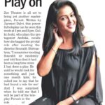 Gulki Joshi Instagram – Thanks Tribune for this amazing article!🙏🙏
.
.
#tribune #purush #stage #entertainment #actor