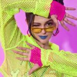 Gulki Joshi Instagram - Have a crazy Sunday 🫡 Look achieved by:- @suveera.swetesh.stylist #designed #styled #motivated @kanizfatima_123 #hair & #vibes @yeaksharavariyamua @_mickey___17 #makeup #masti @artographybysagar #photography #comfort #confidence #weekend #color #neon #crazy #harleyquinn #gulkijoshi
