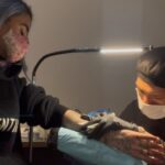Gurbani Judge Instagram - went to NYC a month ago, got some ink. Starting off the TBT reminiscing with @coldgraytattoo at @bangbangnyc ✨ #whilewestayHome #aTBT #masksOn #freshInk #noplacelikeNYC #alsonoplacelikeHome #tattooasmr #frankiesbride #tributeInk #polaroidArt Thank you for my Monster Munster CG 💜🙏🏼 Bang Bang Grand