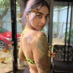 Gurbani Judge Instagram - For the love of Monarch butterflies ☺️ ♥️🦋☀️🌈 #2/3 #therewasaVote #butterfliesWin #:) #theMonarchButterfly #loveseeingthem #onthedaily #LLB Edit: how cool would it be if they actually came up to my rose 🌹 tattoos 😍☺️ woooweeeee.