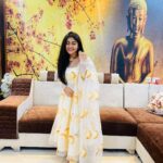 Hasini Anvi Instagram - Let me distract you 😛💛 Outfit : @diva_designer_studio_ #hasinianvi