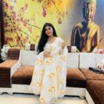 Hasini Anvi Instagram - Let me distract you 😛💛 Outfit : @diva_designer_studio_ #hasinianvi