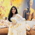 Hasini Anvi Instagram - Rise and shine, sweet girl. This is your moment. Once again a Happy Diwali. 🪔💛 Outfit : @diva_designer_studio_ #hasinianvi Hyderabad